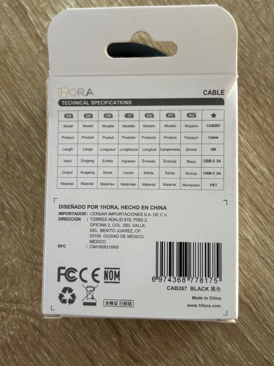 Imagen 2 de Cable USB C a C 2Metros