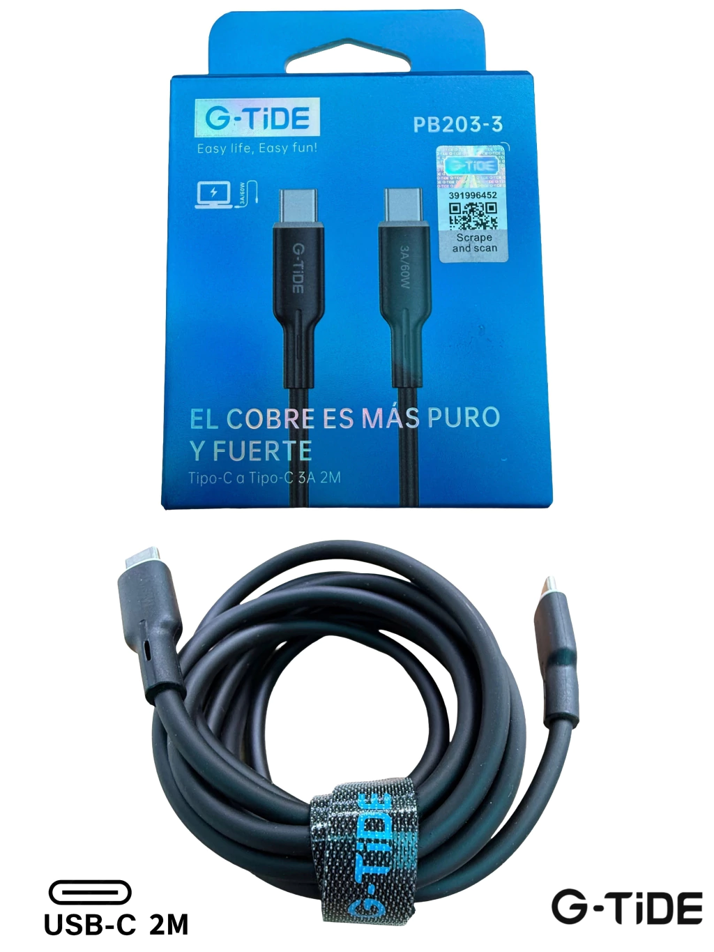 Cable USB C a C 2m